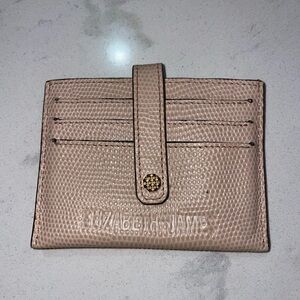 Elizabeth and James Textured Leather Cardholder Wallet – Blush Nude – Women’s